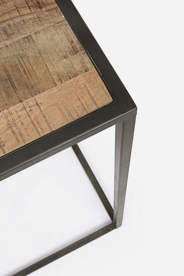 Set 2 console din lemn de salcam si metal Norris Natural / Negru, l100xA33xH80 / l90xA30xH75 cm (5)