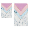Set 2 covorase pentru baie antiderapante din poliester, Digital 127 Multicolor, 40 x 60 / 60 x 90 cm