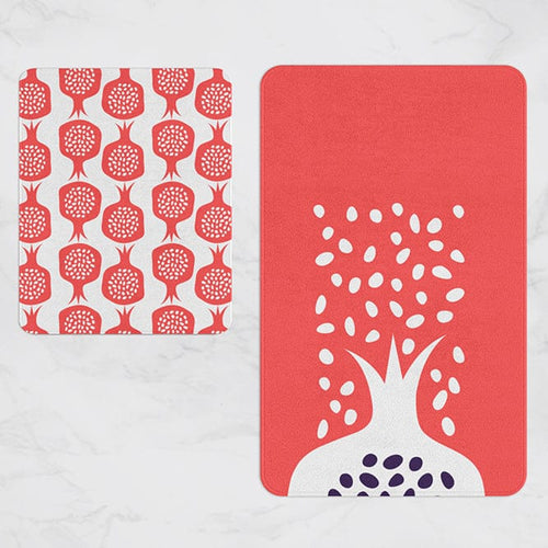 Set 2 covorase pentru baie antiderapante din poliester, Digital 20 Multicolor, 40 x 60 / 60 x 90 cm