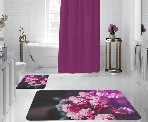 Set 2 covorase pentru baie antiderapante din poliester, Digital 39 Multicolor, 50 x 70 / 70 x 100 cm