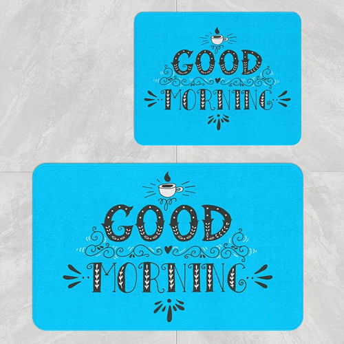 Set 2 covorase pentru baie antiderapante din poliester, Digital 44 Multicolor, 40 x 60 / 60 x 90 cm