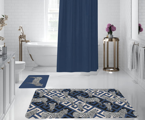 Oyo Set 2 covorase pentru baie antiderapante din poliester, Digital 51 Multicolor, 50 x 70 / 70 x 100 cm