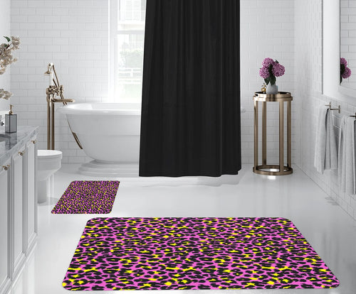 Oyo Set 2 covorase pentru baie antiderapante din poliester, Digital 63 Multicolor, 50 x 70 / 70 x 100 cm