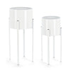Set 2 ghivece cu suport din metal, Ester Round, Ø28xH65 / Ø23xH55 cm (1)