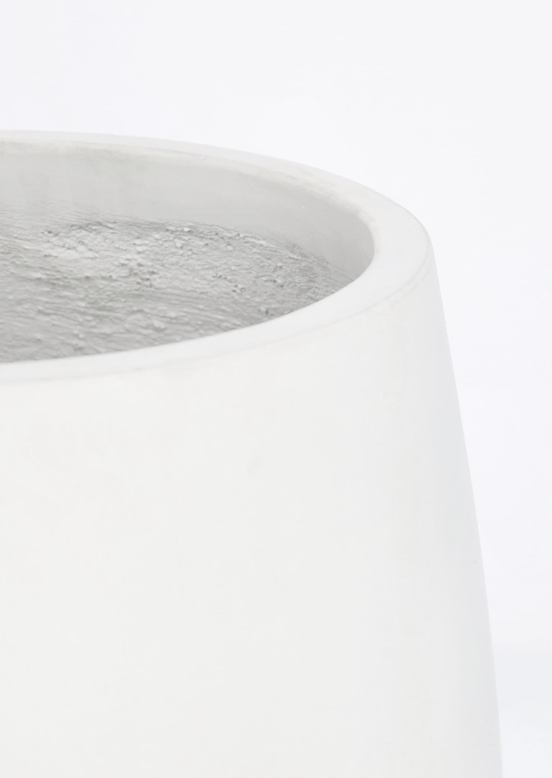 Set 2 ghivece din Fiberclay, Hoian Alb, Ø45xH45 / Ø30xH30 cm (2)