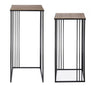 Set 2 masute suport telefon din MDF si metal Elvin High Auriu / Negru, L33xl33xH73 cm / L28xl28xH65 cm (3)
