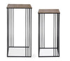 Set 2 masute suport telefon din MDF si metal Elvin High Auriu / Negru, L33xl33xH73 cm / L28xl28xH65 cm (4)
