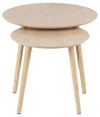 Set 2 mese de cafea din bambus, Roslin Natural, Ø60xH45 cm / Ø45xH41,5 cm (2)