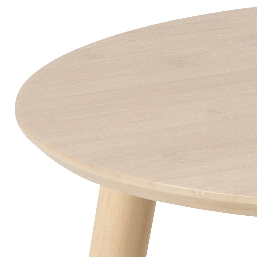 Set 2 mese de cafea din bambus, Roslin Natural, Ø60xH45 cm / Ø45xH41,5 cm (4)