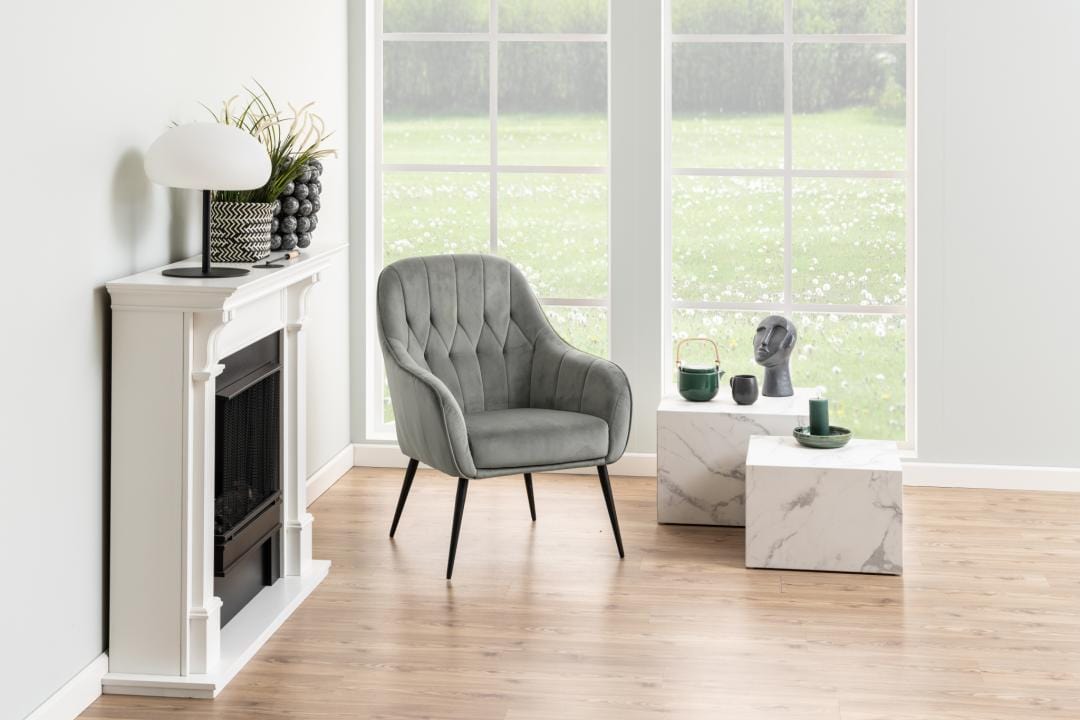 Actona Set 2 mese de cafea din MDF, Dice Alb, L58xl58xH40 cm / L50xl50xH33 cm