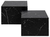 Set 2 mese de cafea din MDF, Dice Negru, L58xl58xH40 cm / L50xl50xH33 cm (1)