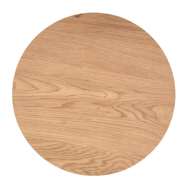 Halmar Set 2 mese de cafea din MDF si metal, Mentor II Stejar Auriu / Negru, Ø59xH48 / Ø40xH41 cm