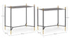 Set 2 mese de cafea din metal Anisha Rectangular Negru / Auriu, L59xl39xH61 cm / L54xl34xH54 cm (4)