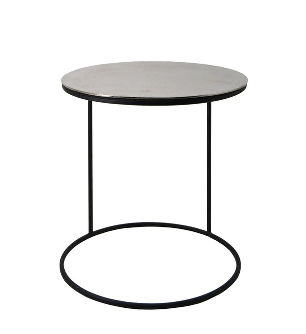 Set 2 mese de cafea din metal, Auxiliary Round Multicolor, Ø43xH45 cm / Ø60xH40 cm (2)