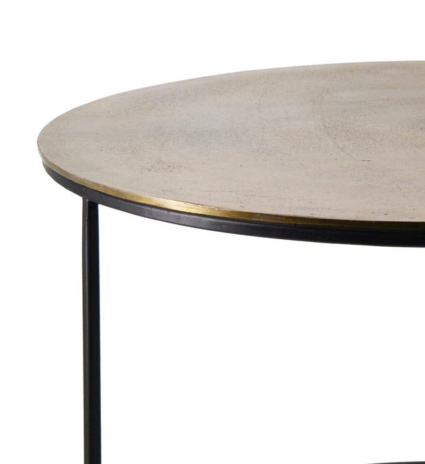 Set 2 mese de cafea din metal, Auxiliary Round Multicolor, Ø43xH45 cm / Ø60xH40 cm (3)