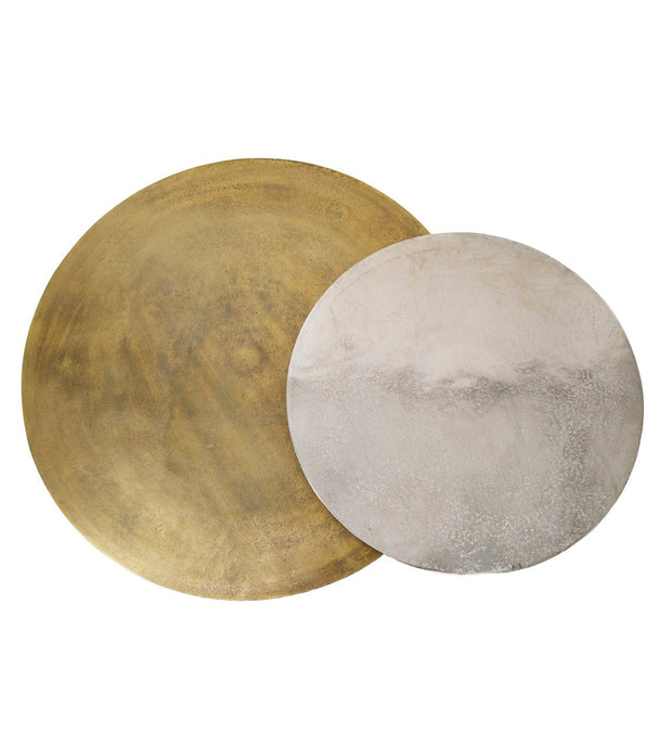Set 2 mese de cafea din metal, Auxiliary Round Multicolor, Ø43xH45 cm / Ø60xH40 cm (5)