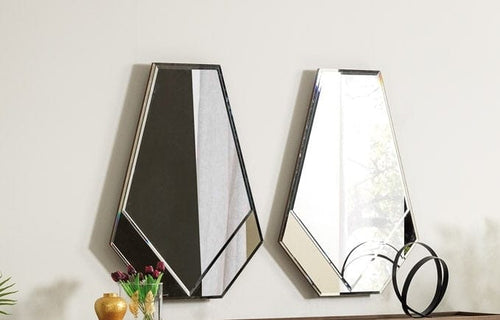 Serhat Set 2 oglinzi decorative din pal Pietro Antracit, l74xH94 cm