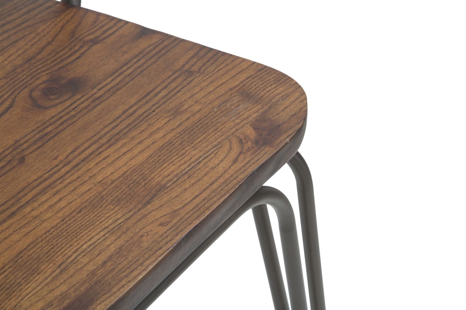 Set 2 scaune de bar din lemn de ulm si metal Harlem Natural / Gri, l54xA45xH102 cm (7)