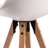 Set 2 scaune de bar din plastic si picioare din lemn de cauciuc Dima Alb / Stejar, l48xA55,5xH101,5 cm (3)