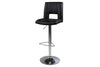 Actona Set 2 scaune de bar rotative tapitate cu piele ecologica si picior metalic, Sylvia Negru / Crom, l41,5xA52xH115 cm