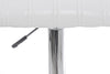 Set 2 scaune de bar tapitate cu piele ecologica si picior metalic Barclay Alb / Crom, l46xA51,5xH88,5-109,5 cm (4)