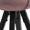 Set 2 scaune de bar tapitate cu stofa si picioare din lemn de cauciuc Dima Velvet Roz Inchis / Negru, l48,5xA55xH111,5 cm (6)