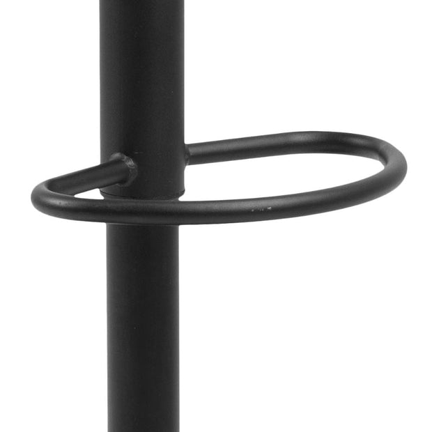 Set 2 scaune de bar tapitate cu stofa si picior metalic Finch Velvet Gri Inchis / Negru, Ø40xH80 cm (4)