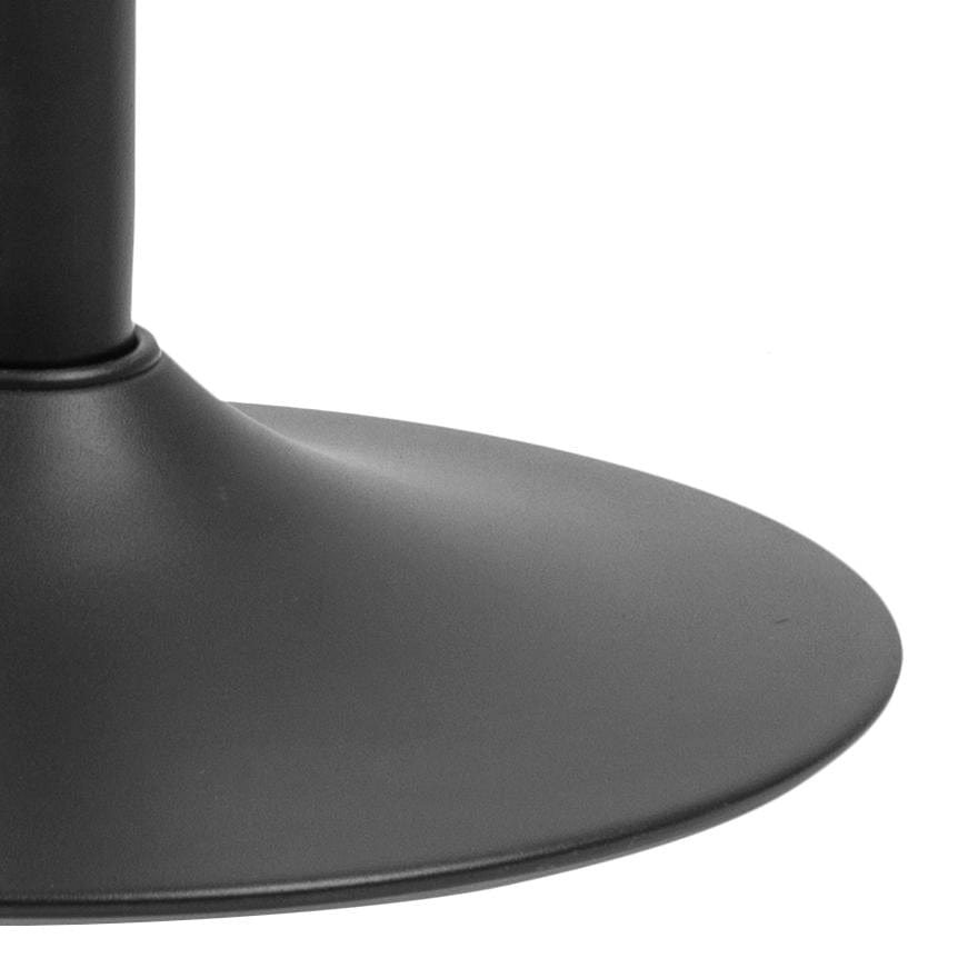 Set 2 scaune de bar tapitate cu stofa si picior metalic Finch Velvet Gri Inchis / Negru, Ø40xH80 cm (5)