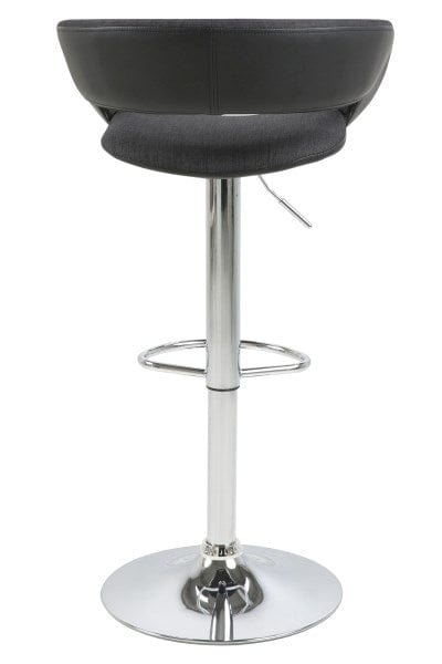 Set 2 scaune de bar tapitate cu stofa si picior metalic Grace Antracit / Crom, l54,5xA48,5xH104 cm (2)