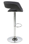Set 2 scaune de bar tapitate cu stofa si picior metalic Grace Antracit / Crom, l54,5xA48,5xH104 cm (3)