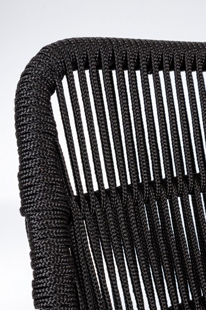 Set 2 scaune de terasa din metal, sezut tapitat cu stofa, Tablita Gri / Negru, l54xA57xH90 cm (9)