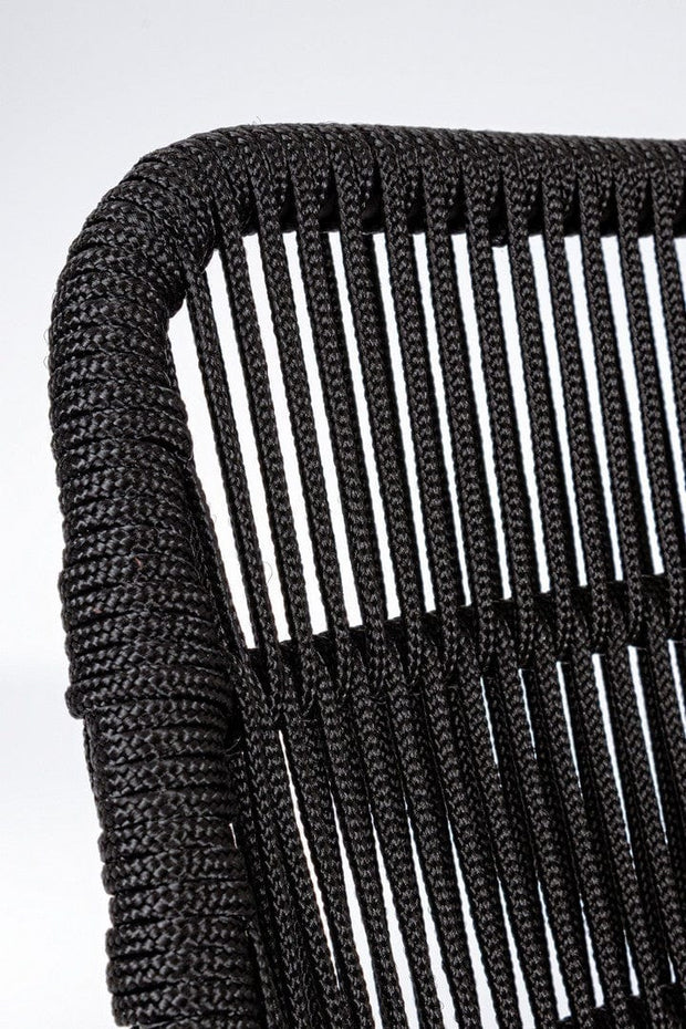 Set 2 scaune de terasa din metal, sezut tapitat cu stofa, Tablita Gri / Negru, l54xA57xH90 cm (9)