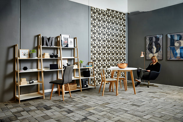 Set 2 scaune din lemn si MDF Raven White / Natural, l40,5xA48,5xH79 cm (6)