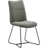 MCA Furniture Set 2 scaune tapitate cu stofa si picioare metalice, Hampton I Verde Olive / Negru, l48xA65xH94 cm