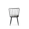 Asir Set 2 scaune tapitate cu stofa si picioare metalice, Yildiz 186 Velvet Gri Deschis / Negru, l43xA42xH82 cm
