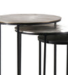 Set 3 mese de cafea din metal, Antique Round Multicolor, Ø42xH60 cm / Ø35xH55 cm / Ø30xH50 cm (1)