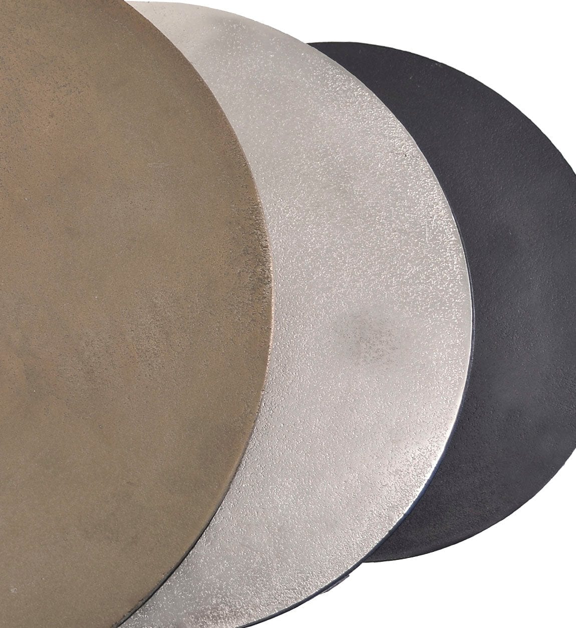 Set 3 mese de cafea din metal, Antique Round Multicolor, Ø42xH60 cm / Ø35xH55 cm / Ø30xH50 cm (3)