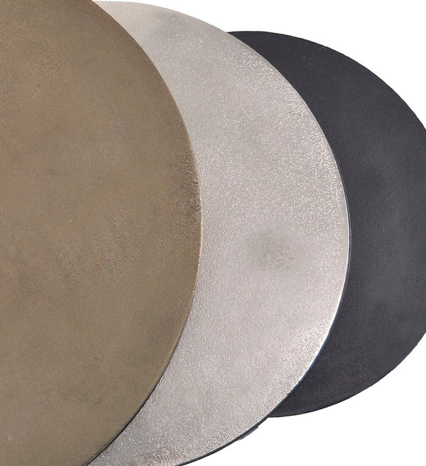 Set 3 mese de cafea din metal, Antique Round Multicolor, Ø42xH60 cm / Ø35xH55 cm / Ø30xH50 cm (3)
