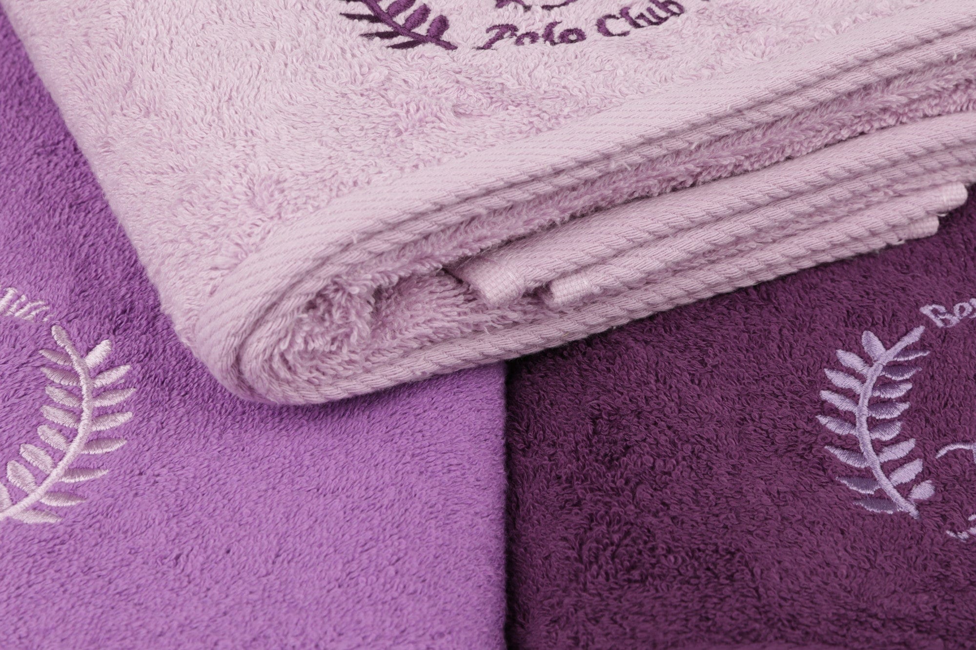 Asir Set 3 prosoape baie din bumbac, Beverly Hills Polo Club 402 Lila / Mov / Violet, 70 x 140 cm
