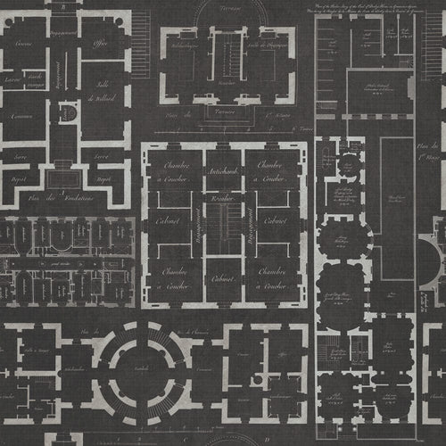 Set 3 role Tapet Imprimat Digital Chateau Anthracite