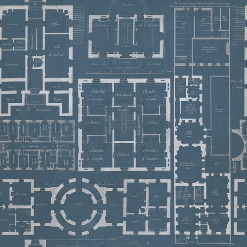 Set 3 role Tapet Imprimat Digital Chateau Blue