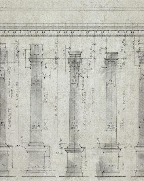 Set 3 role Tapet Imprimat Digital Colonnade Sand