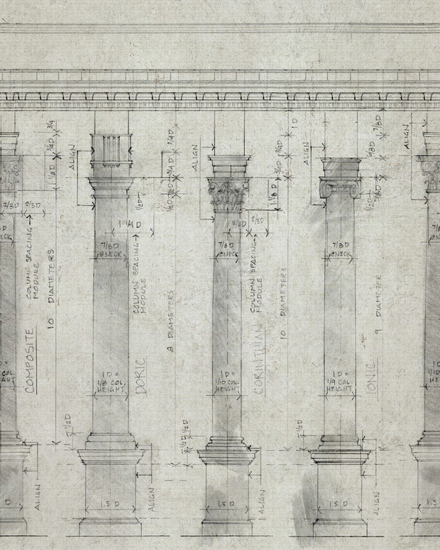 Set 3 role Tapet Imprimat Digital Colonnade Sand