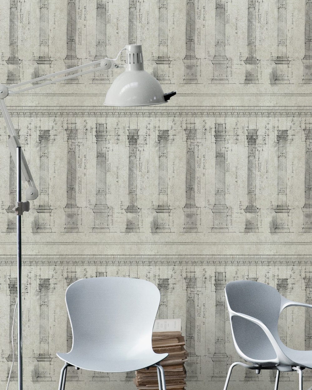 Set 3 role Tapet Imprimat Digital Colonnade Sand (1)