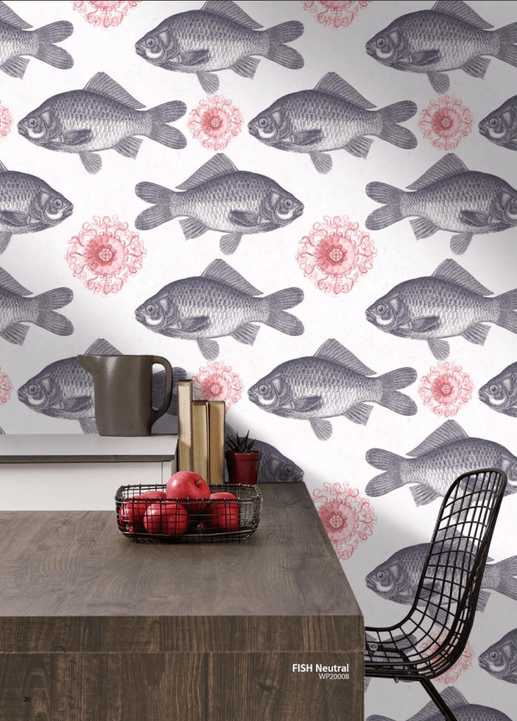 Set 3 role Tapet Imprimat Digital Fish Neutral (2)