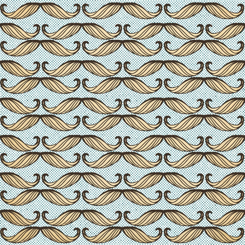 Set 3 role Tapet Imprimat Digital Moustache