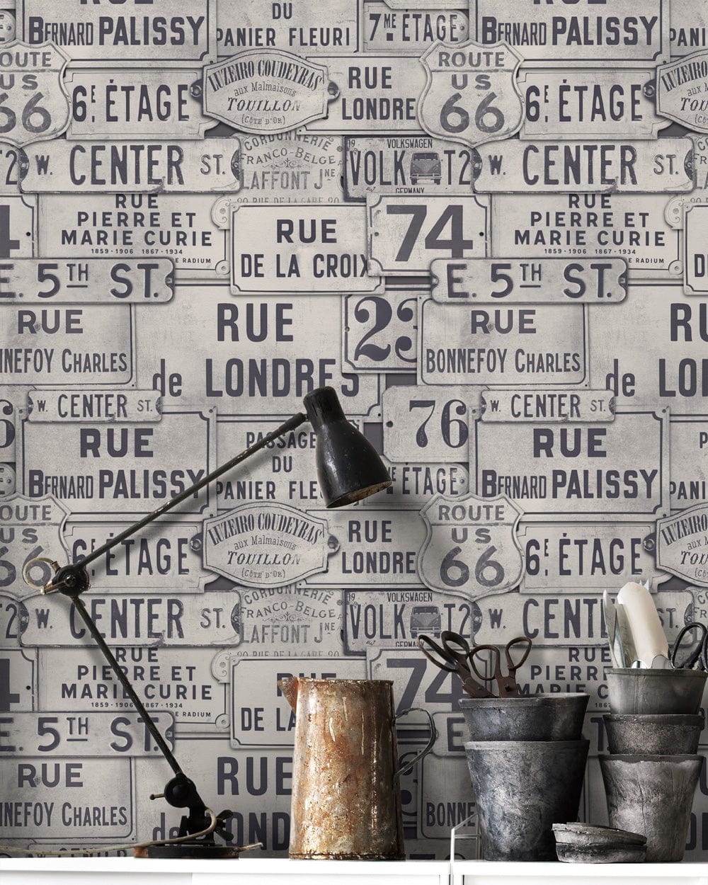 Set 3 role Tapet Imprimat Digital Street Signs Neutral (1)