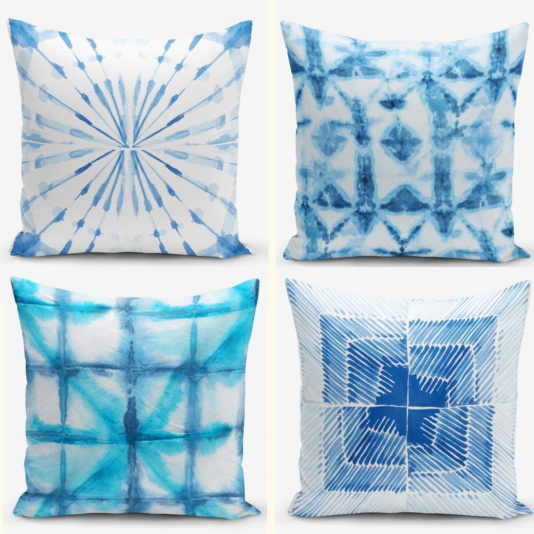 Hillkar Global Set 4 fete perna decorative din poliester si bumbac, Ali RKYK135 Multicolor, 43 x 43 cm