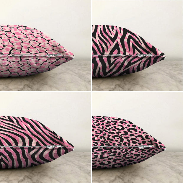 Hillkar Global Set 4 fete perna decorative din poliester si bumbac, Aslan RKYK316 Multicolor, 43 x 43 cm