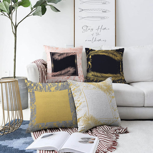 Hillkar Global Set 4 fete perna decorative din poliester si bumbac, Aysa RKYK277 Multicolor, 43 x 43 cm